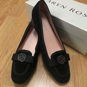 Taryn Rose NEW black suede loafers 6.5M